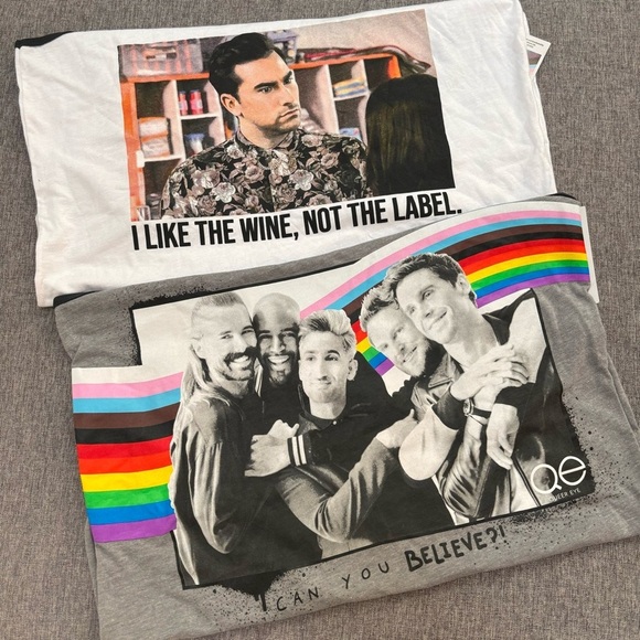 2 Size Medium Graphic Tank Tops, Schitts Creek/Queer Eye - Picture 1 of 11